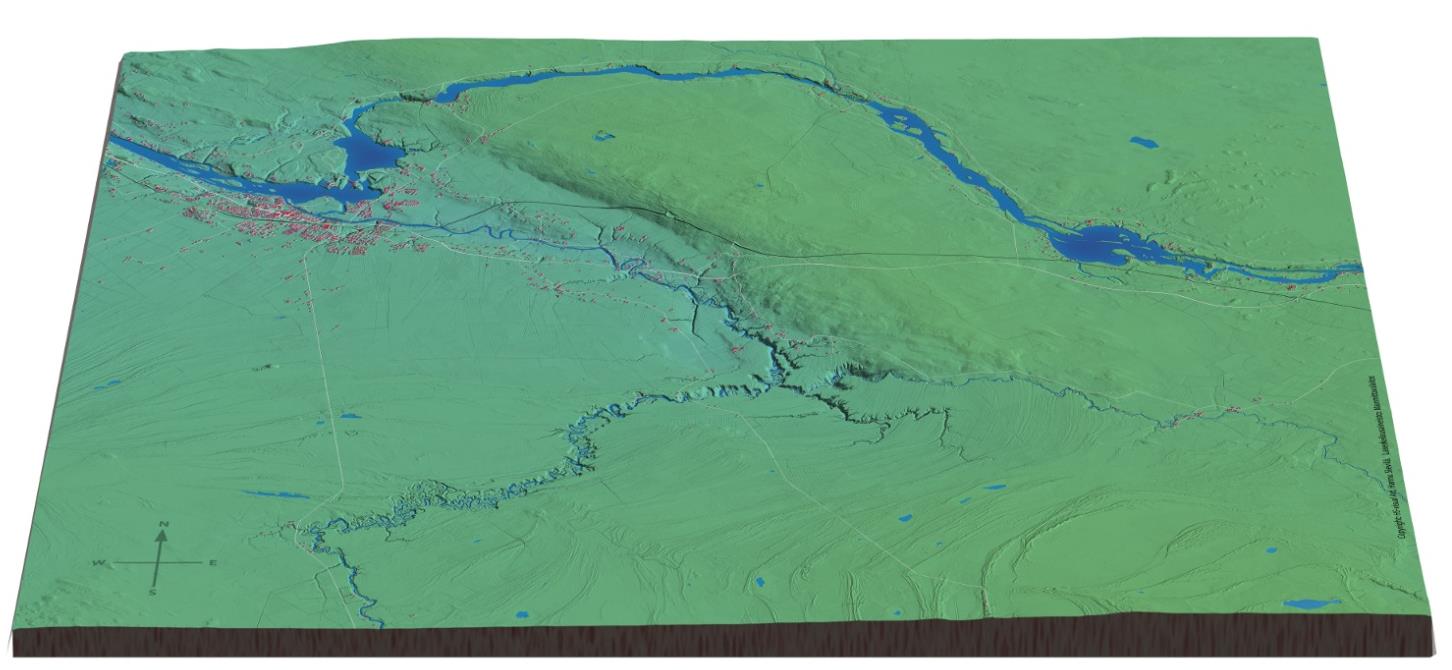 5 Kuva 2. Rokua Geopark -alue. Muhoksen alue (kuva 3) rajattu mustalla laatikolla. Panoraamakartta: HS-visual Art Hannu Sievilä 2012, Lay-out: Intranze Oy 2012.