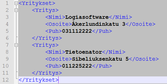 Xml merkintäkieli on tarkoitettu kuvaamaan asioita helposti ymmärrettävässä muodossa. Seuraavassa yleinen periaate miten xml-tiedostot määräytyvät.