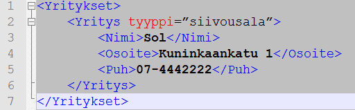 Xml dokumenteilla siis saadaan nopeasti kuvattua yksinkertaisella tavalla melko monimutkaisiakin tietorakenteita.