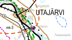 Alustava kaavan laajennusalue rajattu sinisellä, laajennusalueiden rajaus tarkentuu