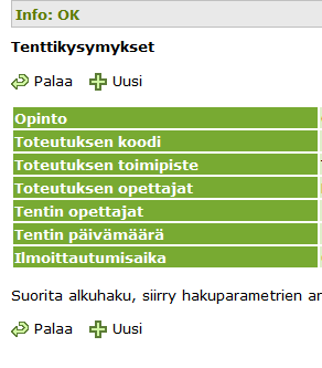 SAMK SoleOps uusintatenttijärjestelmä 7(8) Tenttikysymykset Tenttikysymykset -toiminnolla voidaan tehdä tentin oletuskysymysjoukko sekä muita kysymysjoukkoja, joita voidaan ottaa käyttöön