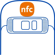 Käytön aloitus 17 Kuuloke Puhelimeen voi kytkeä yhteensopivat kuulokkeet. Tietoja NFC:stä Lähiviestintä (NFC) tekee yhdistämisestä ja jakamisesta hauskaa ja helppoa.