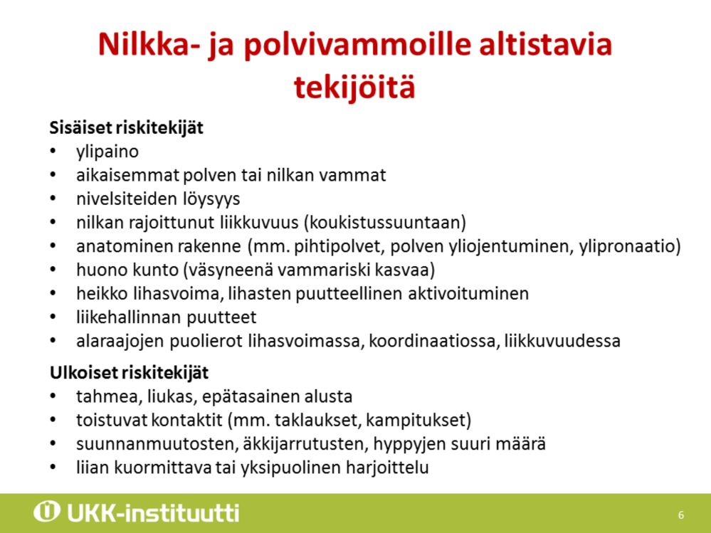 Usein ajatellaan, että liikuntavamma on huonosta tuurista johtuva vahinko, joka vain sattui tapahtumaan juuri tälle yksilölle. Itse asiassa, liikuntavamma on monen tekijän ja tapahtuman summa.