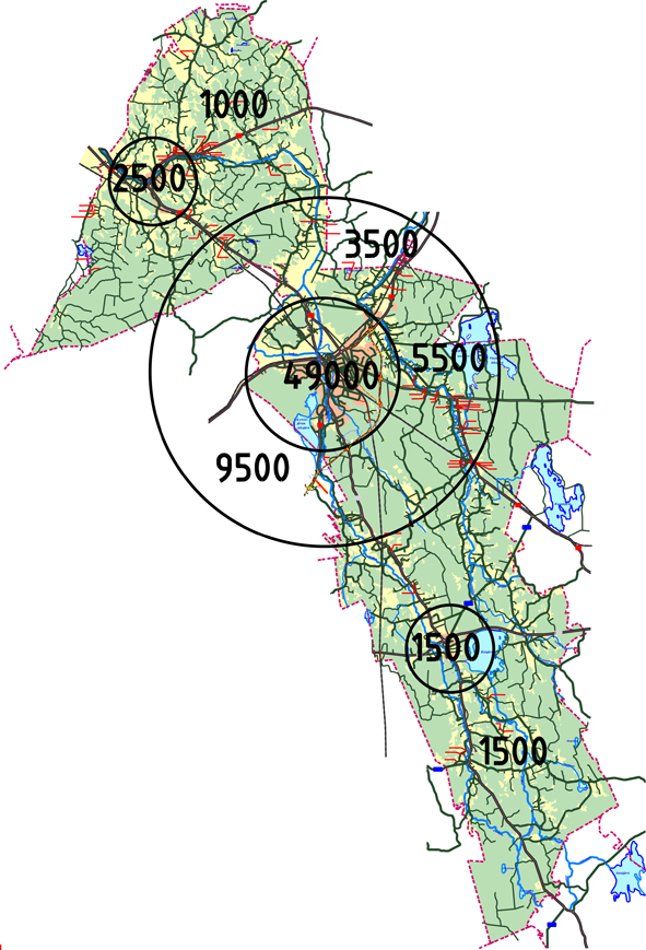 12 4.1. Kaupungin kasvun turvaava asuntotuotanto Kasvun ohjaaminen Vuonna 2025 Seinäjoella asuu 70 000 asukasta. Asukasmäärä kasvaa ohjelmakaudella 10 000 henkilöllä.