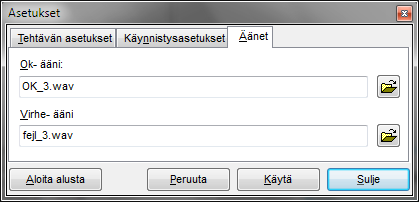 8 COGNIsoft-I Käyttöohje Toisella välilehdellä voidaan asetuksia muuttamalla määritellä, millaisilla asetuksilla harjoitus avataan, silloin kun se käynnistetään työpöydän pikakuvakkeesta.