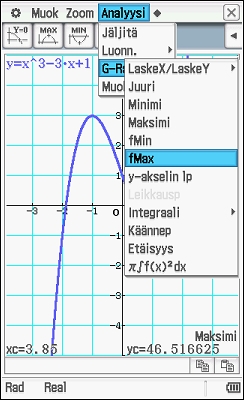 39 Saatu kuvaaja voidaan suurentaa kuvakepalkin Resize-komennolla ja lähentää zoom-valikon Lähennäkomennolla.