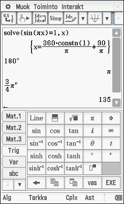 9 Matematiikka 1 Tässä ominaisena itseisarvot, toinen potenssi, kääänteisluku, logaritmit ja yhtälöryhmä sekä sulkuparit.