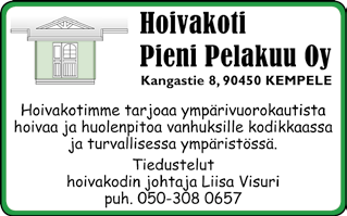 Oulu puh. 377 191 ja 0400 687 201, fax.