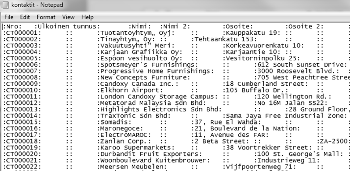 Kuva 7 Dataport ja sen ominaisuudet Neljäntenä on kohta Dataport (kuva 7). Dataport on nimensä mukaisesti tietoportti NAVista ulos ja sisäänpäin.