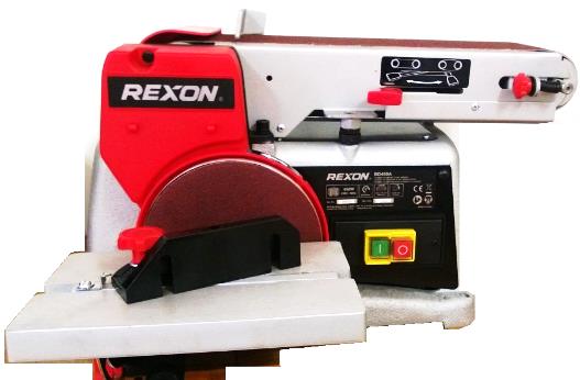 REXON LAIKKA-/NAUHAHIOMAKONE Rexon BD460A Tuote no 7.023.009 HINTA 269,00 Moottori 450W/230V Hiomanauhan mitat 100x914mm Nauhan nop. 448 r/min (6,8m/s) Nauhapyöran halk.