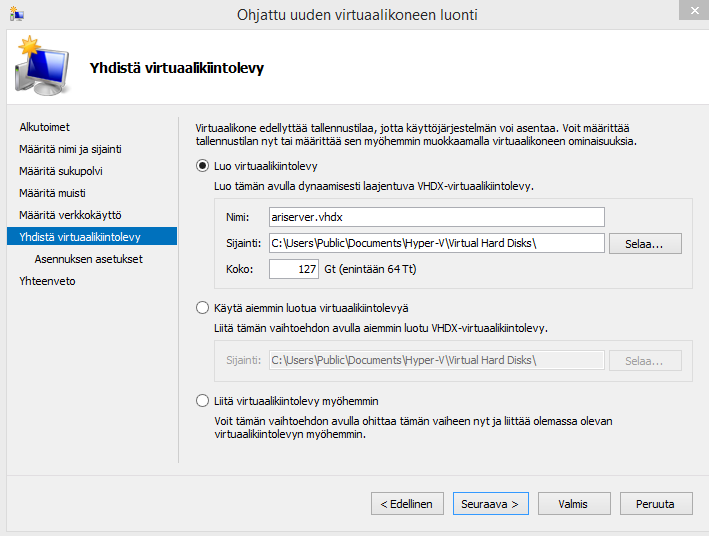 Aram Abdulla Hassan Windows Server 2012 asentaminen ja