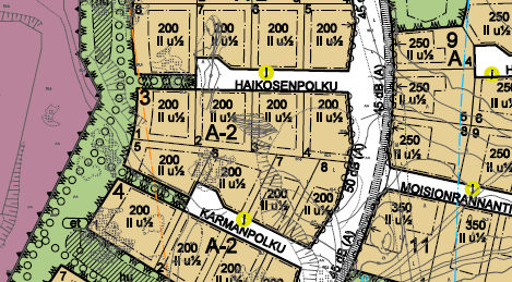 Kaavakartta Kuvan koko: 8,36 (Height) x 13,26 (Width) Position: Horizontal 15,45 Vertical 2,9 Rakennuspaikat A-2 200 k-m 2, yht.