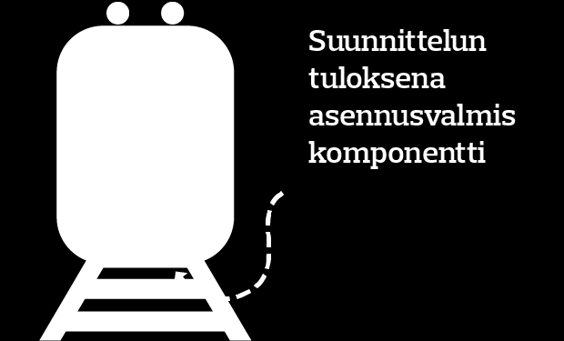 VASTUULLISUUS 13 % edullisempi, 15 % kevyempi ja entistä kestävämpi ämpi kaivinkoneen osa Tavoite Kriittisen, kaivinkoneen kauhaan tulevan komponentin suunnittelussa oli tavoitteena komponentin