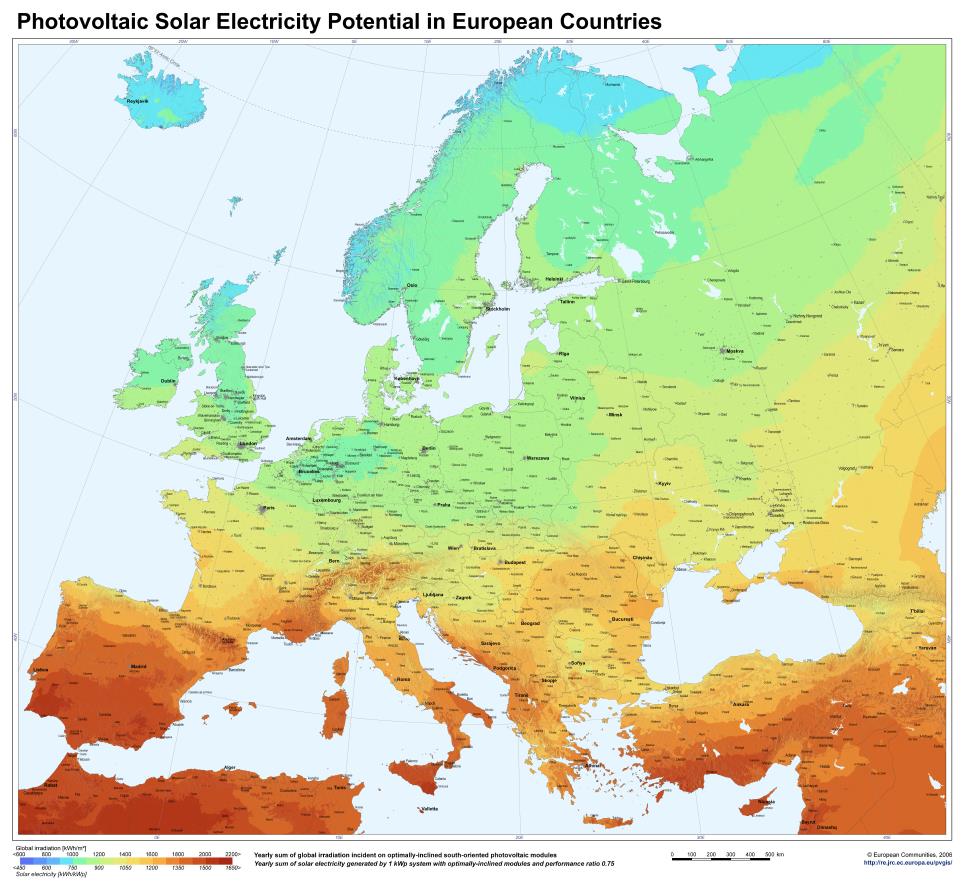 Solar electricity potential in finland