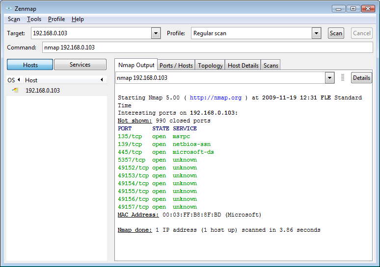 Liite 1: NMAP NMAP on ohjelma, jolla voi mm. testata palomuurin toimintaa.