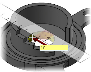 56 MASTERCAM X8/ Johdatus Mallin valmistelu -toimintoihin 2 Valitse Työnnä-vedä -toiminnon geometria