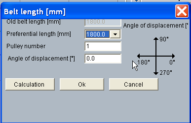 Tehonsiirtokäyttö, Geometria Hihnan pituuden optimointi Preferential length design Laske geometria uudelleen, jotta standardimitta käy.