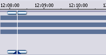 Bosch Video Management System Käyttöliittymä fi 129 Näyttää kameraluettelossa olevien kameroiden Aikajanat. Voit käyttää videoiden toistoa varten nopeaa ajankohdistusta.