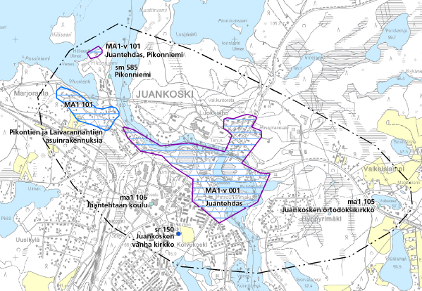 FCG Suunnittelu- ja tekniikka Oy Kaavaselostus 3 ( 66) - Satulasaari, retkisatama (lv 905) - Juankoski, rahti- ja/tai matkustajasatama (lv 41.908) - Nuottiniemi, matkailupalvelujen kohde (rm1 41.