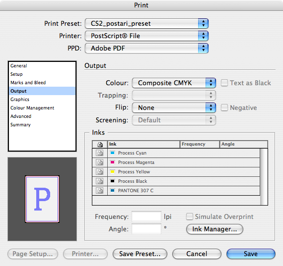 INDESIGN CS1-2 Postscript-tulostusohje 4! HUOMIO: Leikkausmerkkien offset-arvo 4 mm!