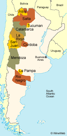 Argentiinan viinialueet eli Provinssit Salta ( Calchaqui, Cafayete) Pohjoisin alue, josta löytyy viileitä kasvupaikkoja, sillä tarhat sijaitsevat 1700 3100 metrin korkeudessa.