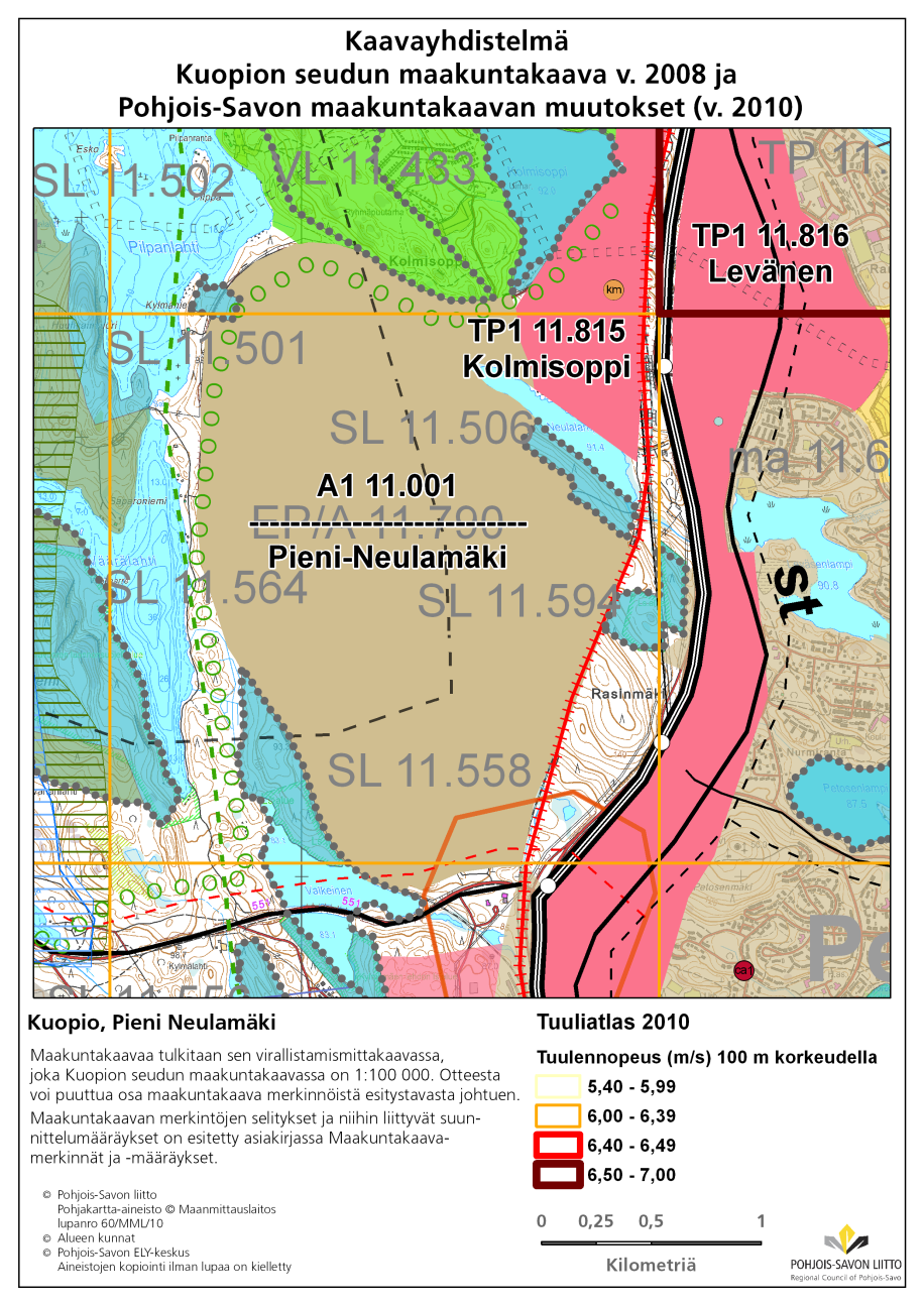 MAASTOPÖYTÄKIRJA / UUDET ALUEET Pieni Neulamäki (Kuopio), 207 ha) Pieni Neulamäki on ollut Puolustusvoimien käytössä lähinnä varastoalueena.