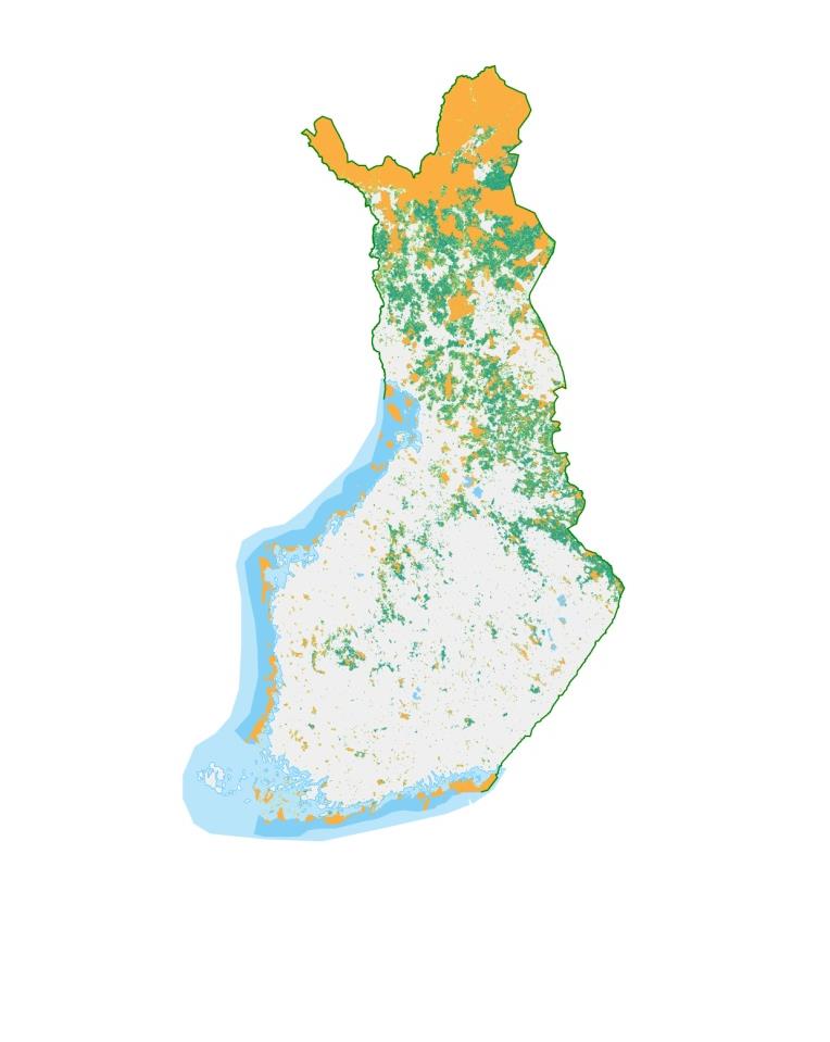 Metsähallituksen hallinnoimat maa- ja vesialueet 2013 Talousmetsien metsämaata 3,5 milj. ha Kitu- ja joutomaata 1,4 milj.