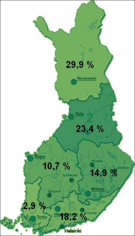 Henkilöstö ympäri Suomea Yhteensä noin 1 670htv metsureita 584htv naisia 21 % henkilöstöstä määräaikaisia 15 %