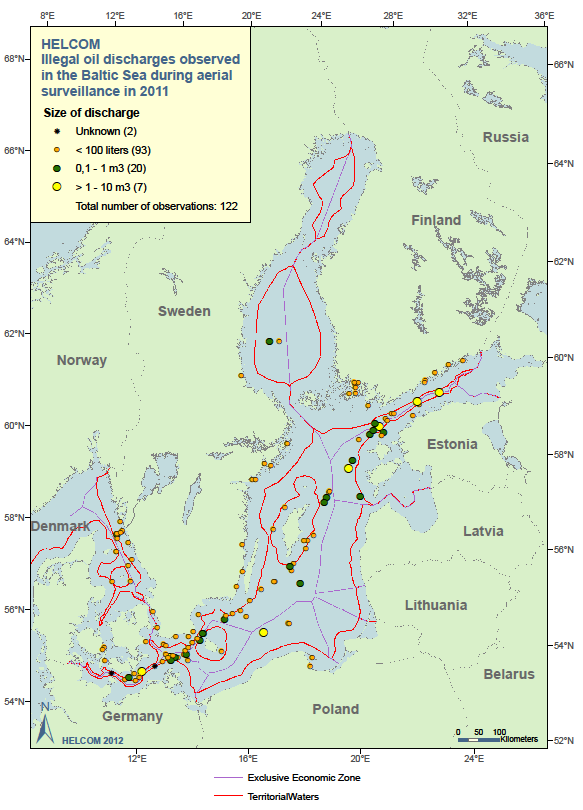 Meriliikenteen öljypäästöt Meriliikenteen öljypäästöt voivat olla joko tahallisia tai tahattomia 2011: 122 laitonta (havaittua) öljy-