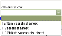 J-32 (72) luokitella. Kaasut jaotellaan kuljetusluokassa. Vaihtoehdot ovat: Huom!