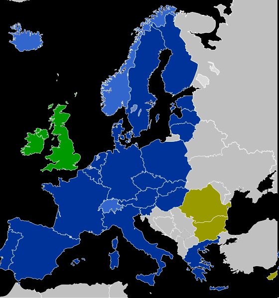 Schengen-valtiot Schengenin sopimus Schengenin sopimuksessa olevat EU-jäsenvaltiot