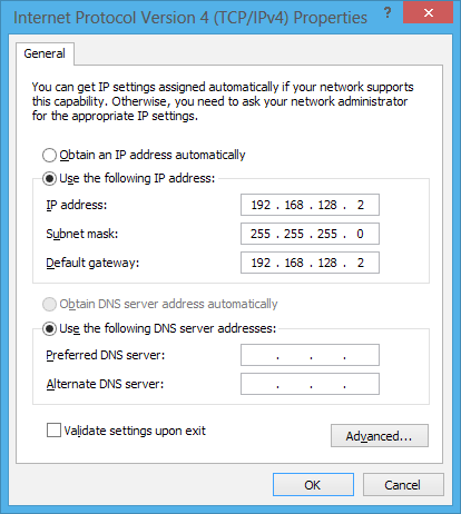 Staattisen IP-verkkoyhteyden määrittäminen tai 1. Toista vaiheet 1 5 kohdasta Configuring a dynamic IP/PPPoE network connection (Liittäminen dynaamiseen IP/PPPoE-verkkoon).