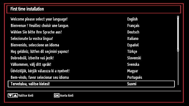 Sininen painike (Suodatin): Näyttää suodatusvaihtoehdot. Punainen painike (Edellinen aikajaossa): näyttää ohjelmat edellisessa aikajaossa.