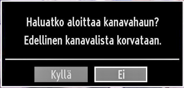 Automaattisen kanavankartoitustyypin asetuksen, valinnan ja vahvistuksen jälkeen asennustoimnepide alkaa ja prosessitanko liikkuu sen mukaisesti. Paina MENU-painiketta toimenpiteen peruuttamiseksi.