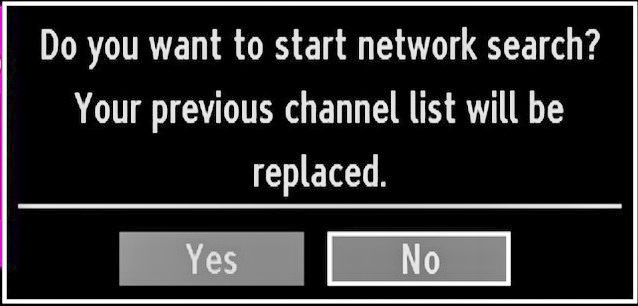 After auto channel scan type is set and selected and confi rmed, installation process will start and progress bar will move along. Press MENU button to cancel process.