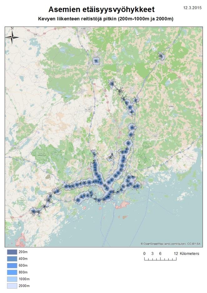 Aineistona yhtenäinen kävely- ja pyöräilyverkko Lähteenä pääkaupunkiseudun kuntien omia katujen keskilinja-aineistoja täydennettynä Liikenneviraston Digiroadilla ja HSL:n täydentävällä aineistolla