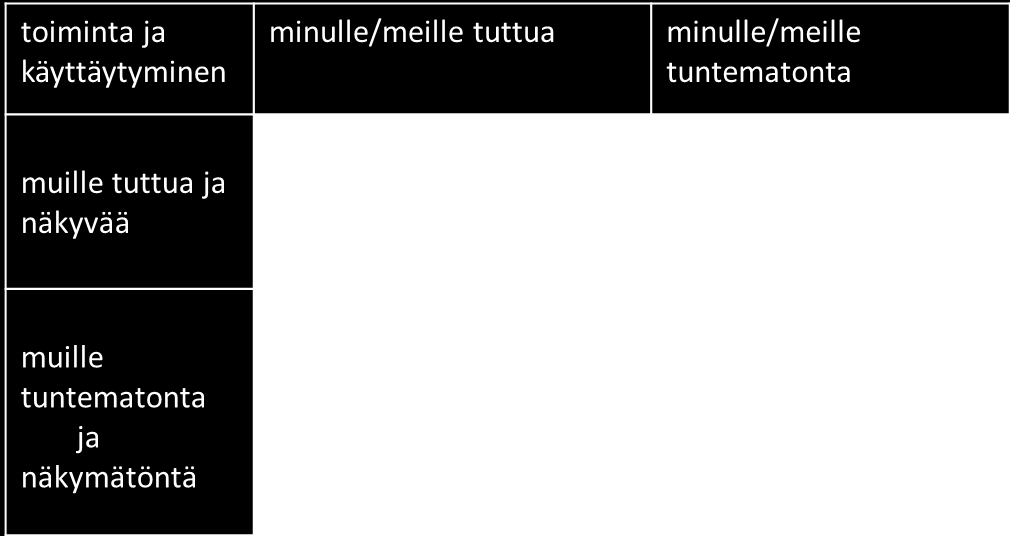 JOHARIN IKKUNA Auditoinnin palaute