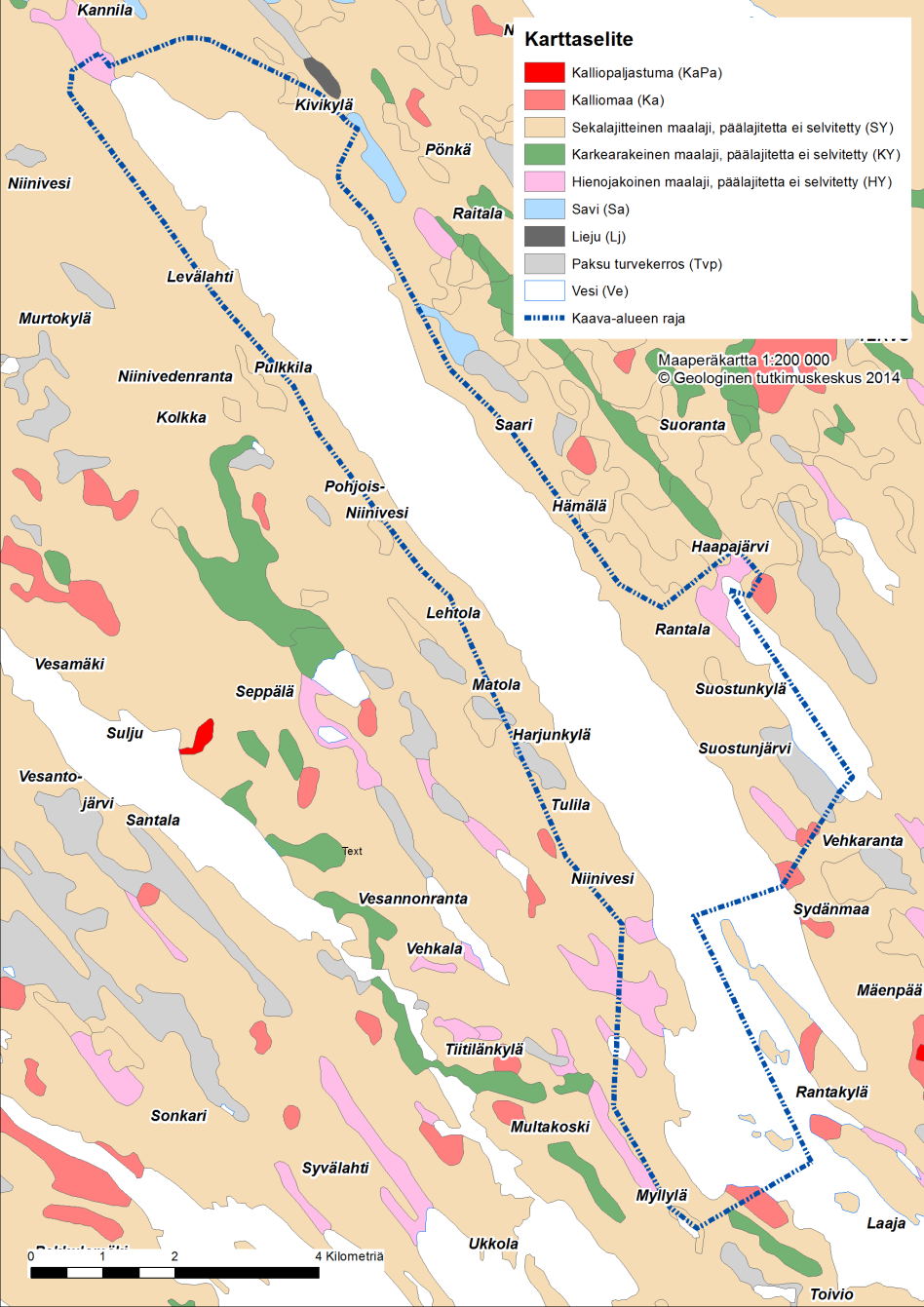 FCG Suunnittelu ja tekniikka Oy Kaavaselostus, luonnos 9 (52) 2.3.4 Kasvillisuus ja eläimistö Kuva 4. Kaava-alue maaperä. Metsät ovat valtaosin lehtomaisia (OMT) ja tuoreita (MT) kankaita (kuva 5).