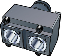 Käsikäyttöiset kiinnitysyksiköt D ulkopuolinen epäkeskoakselikäyttöinen oromant apto kiinnitysyksiköt TURN - FN uom: Maks. nestepaine on 80 baaria (1160 psi). Metrinen Kuvassa oikeakätinen malli.