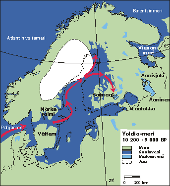 Itämeren alueen lohikantojen leviämisreitit; itäiset ja eteläiset jääjärven