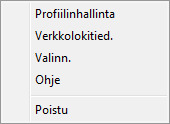 Button Manager V2 -kuvakkeen poistaminen ilmaisinalueelta Jos et tällä hetkellä käytä Button Manager V2:ta, voit poistaa Button Manager V2 -kuvakkeen ilmaisinalueelta: 1.