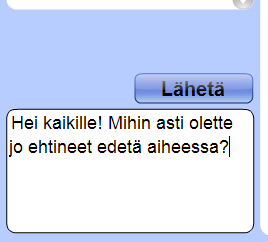 Chat voidaan myös piilottaa osallistujilta, jolloin esimerkiksi palauteviestit eivät näy antajilleen.