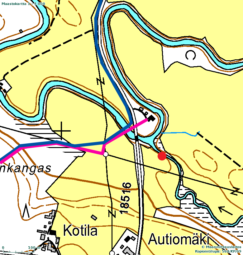 muinaismelan löytöpaikalle. Kuva luoteesta. Kuva 11.