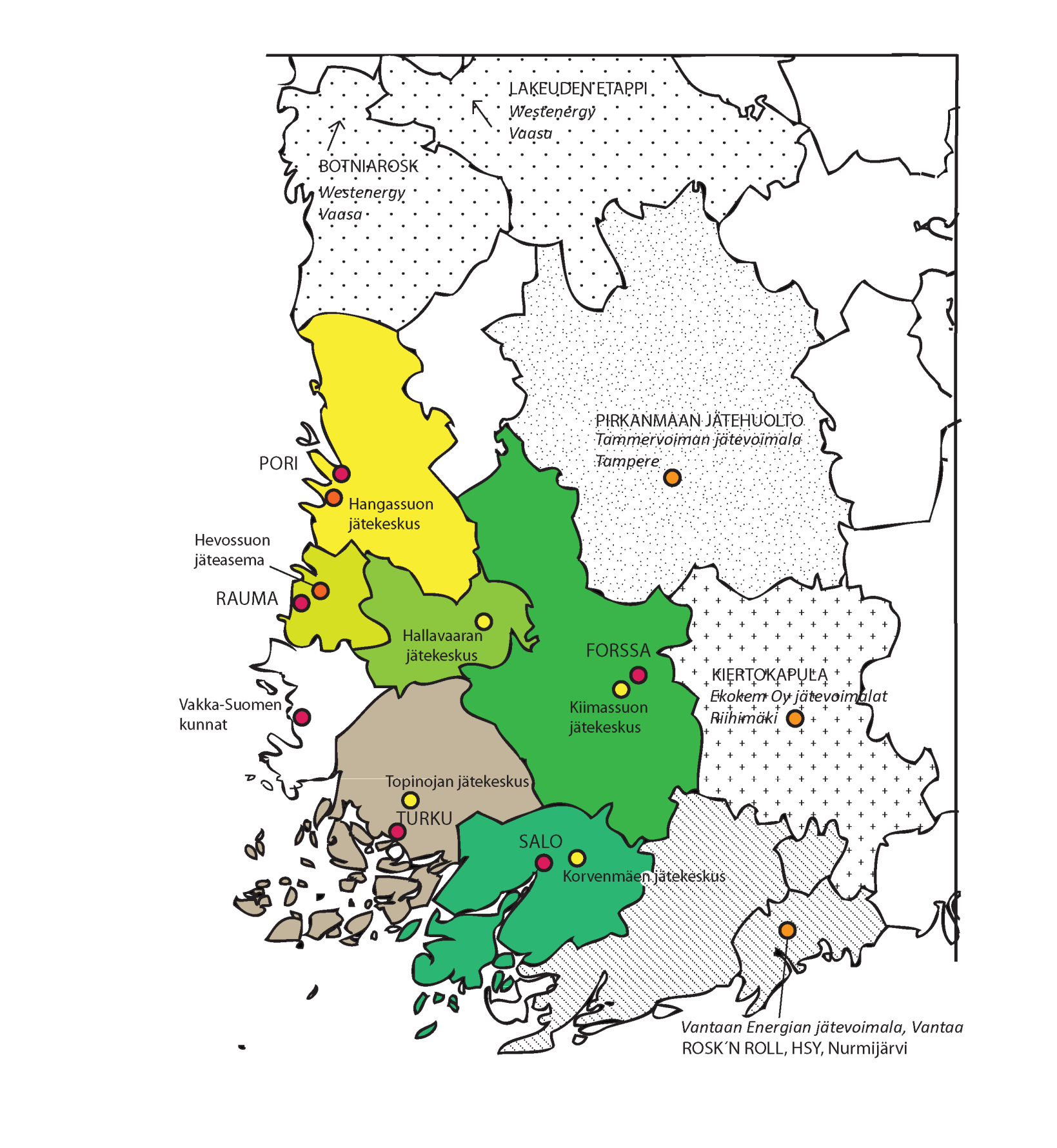 Hankintarengas Lounais Suomi Jätelaitos vastuuhenkilö Loimi-Hämeen Jätehuolto Oy 113 000 as. Turun Seudun Jätehuolto Oy 332 800 as. Rauman seudun jätehuoltolaitos 45 800 as.