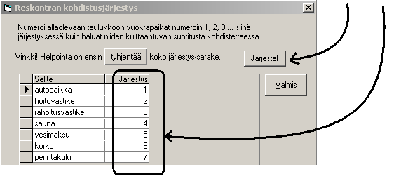 Asteri Isännöinti KÄYTTÖOHJEET 131/237 Edelleen voit vaikuttaa siihen, tarjoaako ohjelma automaattisesti ensimmäistä ja seuraavaa kirjattavaa. Samoin voit määrätä ohjelman huomauttamaan, jos ko.