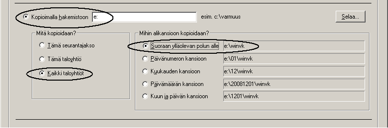 188/237 KÄYTTÖOHJEET - Asteri Isännöinti 16.2.1 Varmuuskopiointi USB-muistitikulle Hanki varmuuskopiointia varten muutama USB-muistitikku, jolle teet vuorokerroin varmuuskopiot.