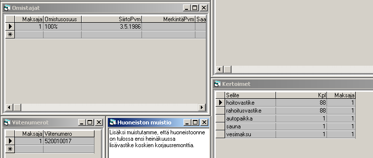 70/237 KÄYTTÖOHJEET - Asteri Isännöinti Tulosta Tiliote tai maksukehotus -toiminnon lomakesovituksissa voit käyttää muuttujaa @2043 = huoneistokohtainen muistio Muokkaa lomakesovitusta, esim.