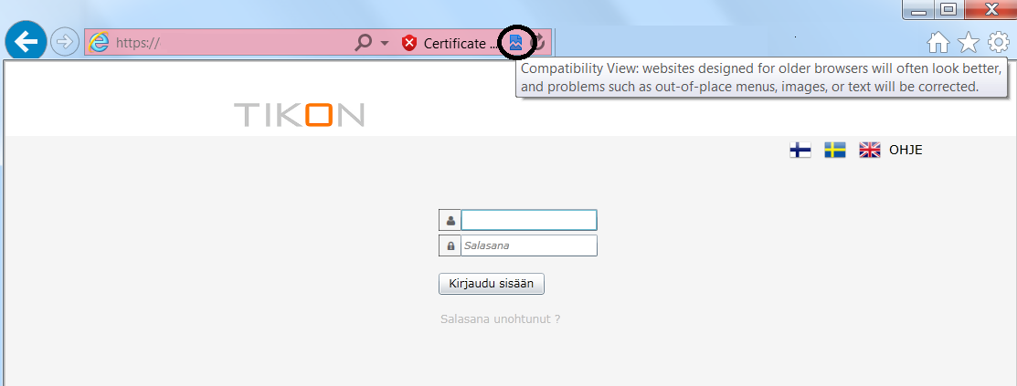 2.1.3 Selaimet Toukokuu 2015 5 (11) Tikonin Web-sovellukset toimivat useissa eri selaimissa.