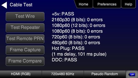 780 Sample Application HDMI Cable Test HDMI Cable Testing (780,