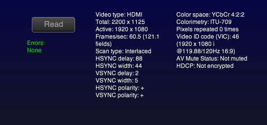 timing through SDI to HDMI converter device.